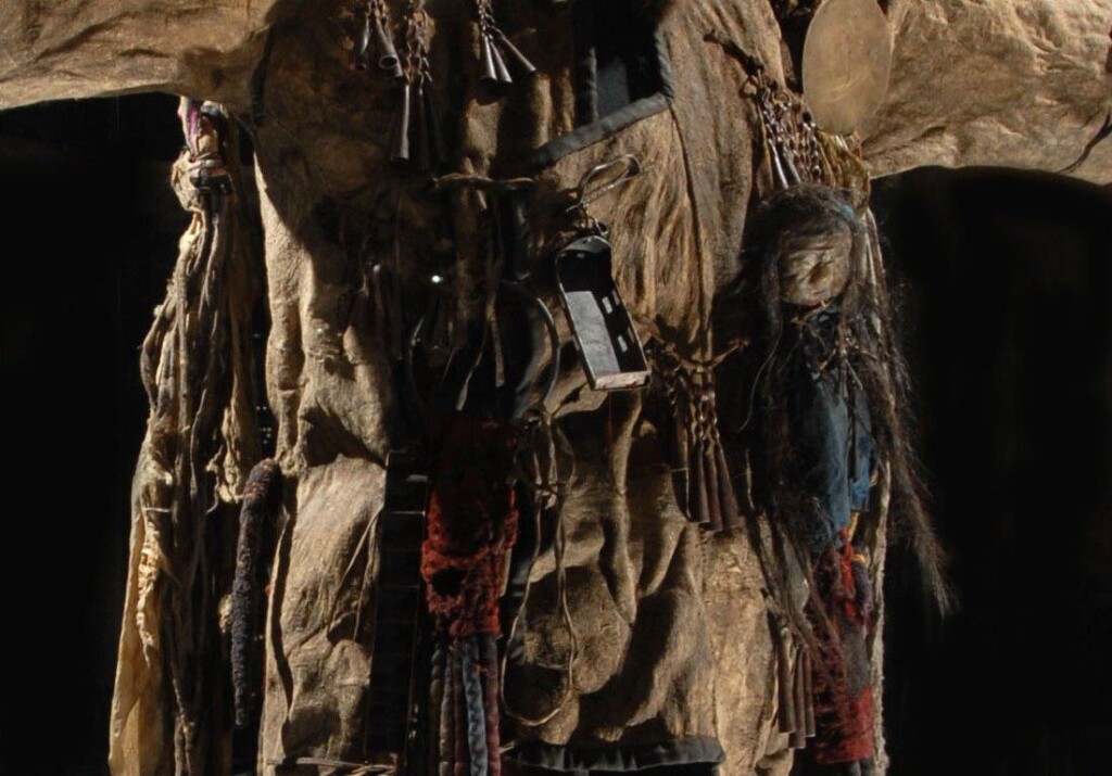 costume de chamane de Mongolie, collections du muséum de Toulouse