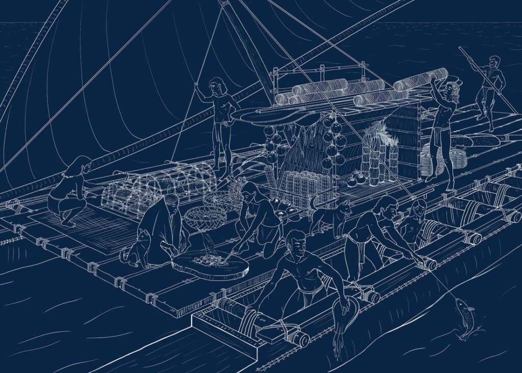 Reconstitution d’un voyage à bord d’une pirogue